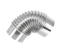 ANDRESLAD Codo de Chimenea de Acero Inoxidable 6 CM Conducto para Estufa de Calefacción Escape de Humos Ángulo de 90° Adecuado para Cocinas Secaderos y Camping Tubo Resistente para