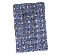 ANDRESLAD Colchoneta para Mascotas Gruesa y Cálida Cama Antideslizante para Perros y Gatos Cojín para Dormir Invierno Azul con Estrellas para Descanso Casa o Viaje