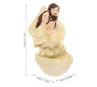 ANDRESLAD Colgante de Resina Escena del Nacimiento de Jesús Figura Religiosa Católica de 9X3X13 CM Tonos Amarillos Claros Decoración Navideña para Pared y Hogar Adorno Cristiano para