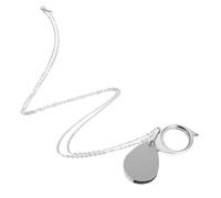 ANDRESLAD Collar Lupa de Metal 10x Portátil Colgante, Funda Protectora Antipolvo, Accesorio de Joyería para Leer y Obsequio Navideño para Mujer, Colgante de Aumento Práctico y Elegante