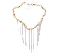 ANDRESLAD Collarbone Necklace With Tassel Pendant Adjustable Beaded Tropical Jewelry For Women Summer Beach Clavicle Chain Accessory
