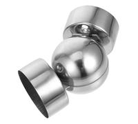 ANDRESLAD Conector de Esquina para Pasamanos de Escalera de Acero Inoxidable, Accesorio Angular Adaptable Acabado Suave para Interiores y Exteriores, Tapa Final Redonda Resistente