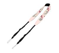 ANDRESLAD Correa para Ukelele Estilo Hawaiano con Gancho Duradero de Nylon Cómoda para Hombro y Cuello Diseño Floral Rosa Regalo para Músicos