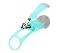 ANDRESLAD Cortaúñas Con Lupa Portátil Para Personas Mayores y Bebés, Acero Inoxidable, Diseño Ergonómico Antideslizante, Cuidado Preciso De Uñas Hogar y Viaje, Verde Gris, 1 Unidad