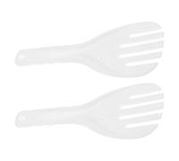 ANDRESLAD Cuchara para Arroz de Plástico Antiadherente 2 Piezas, Espátula Resistente al Calor y Engrosada para Cocina Industrial, Utensilio Ligero Adecuado para Restaurantes y Cafeterías