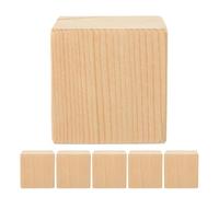 ANDRESLAD Elevadores de Cama de Madera Maciza 5X5X5 CM 6 Unidades Bloques Antideslizantes para Patas de Muebles Elevadores para Sofá Sillas y Escritorios Aumento Seguro de Altura para