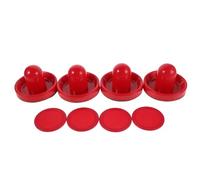ANDRESLAD Empujadores de Hockey de Aire 96 Mm Rojo 4 Discos de Plástico para Mesa de Hockey, Accesorios de Repuesto para Juegos de Arcade y Sala de Juegos, Deslizamiento Suave y Resistentes