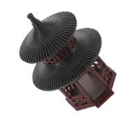 ANDRESLAD Figura de Pabellón Miniatura de Resina Doble Cúpula Tamaño Pequeño Decoración de Jardín Asiático para Bonsái y Micropaisajes Adorno de Pagoda Vintage para Exteriores