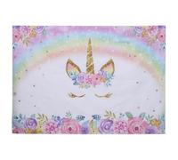 ANDRESLAD Fondo de Unicornio para Fotografía de Fiesta Infantil Tela de Fondo de Cumpleaños 210X150Cm Diseño Colorido y Duradero para Fotos Profesionales
