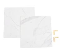 ANDRESLAD Fondo Fotográfico de Alimentos 40X40 CM Fondo para Fotografía de Productos Diseño de Mármol Blanco Panel Reutilizable de PVC para Sesión de Fotos de Comida y Cosméticos Kit de