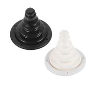 ANDRESLAD Funda para Cable de Pozo y Dirección Marina de Silicona Resistente al Clima Protección para Cables de Motor de Barco 2 Piezas Blanco y Negro Accesorio para Embarcaciones y