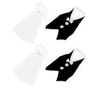 ANDRESLAD Fundas para Botellas de Vino de Boda 2 Juegos Diseño de Vestido de Novia y Traje de Novio Decoración para Centros de Mesa Accesorios para Celebraciones y Compromisos Románticos