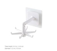 ANDRESLAD Ganchos de Pared para Cocina 4 Piezas, Perchas Giratorias 360° sin Taladro, Resistentes Carga Alta, Negro y Blanco, Porta Utensilios Organizador para Barra y Colgar Accesorios