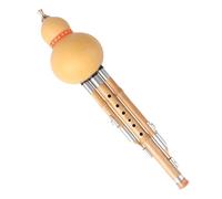 ANDRESLAD Hulusi Étnico Hecho Mano Bambú Natural C Tono para Principiantes Flauta de Calabaza con Caña de Aleación Instrumento Musical Tradicional Chino Regalo para Amantes Música