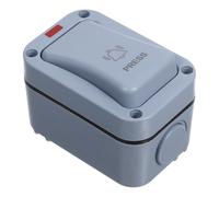 ANDRESLAD Interruptor Pulsador de Timbre Iluminado para Exterior Montaje Superficie Resistente al Polvo y Lluvia Botón de Control de Acceso para Puertas Almacenes y Patios