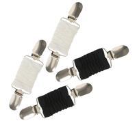 ANDRESLAD Juego de 4 Clips de Ajuste Vintage para Suéteres y Chales Broches Pequeños para Cárdigan y Capa Clips Elásticos para Cintura Color Negro y Accesorios Versátiles para