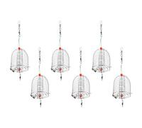 ANDRESLAD Juego de 6 Jaulas Trampa para Cebo de Carpa de Acero Inoxidable Jaula Alimentador Pequeña Malla Fina para Pesca Exteriores Soporte para Cebo Lagos y Ríos