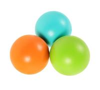 ANDRESLAD Juego De Croquet Madera 3 Piezas Balones 7 Cm Colores Pastel Sólido Natural para Niños y Adultos Juego Al Aire Libre Jardín Ocio Familiar