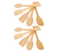 ANDRESLAD Juego de de Cocina de 10 Piezas Antiadherente Espátulas Ranuradas y Largas 30X6 CM Resistentes al Calor para Uso Sartenes y Preparación de Tortillas
