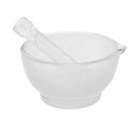 ANDRESLAD Juego de Mortero y Mano de Vidrio Resistente 90 MM para Laboratorio y Ciencia Equipo de Mezcla Química y Molienda Precisa Mini Mortero Portátil para Preparación de Muestras