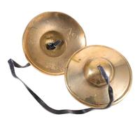 ANDRESLAD Juego de Platillos de Dedo de Cobre Puro para Meditación y Yoga, Instrumento de Percusión Manual Ligero y Compacto, Campanas Sonido Largo y Claro, Adecuado para Ceremonias