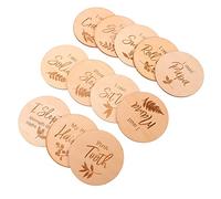 ANDRESLAD Juego De Tarjetas Para El Mes Del Bebé 12 Piezas Tarjetas De Crecimiento Infantil Para Fotografía Cartulina Decoración Para Baby Shower Anuncio De Embarazo Bebé Recién Nacido