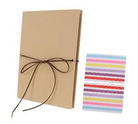 ANDRESLAD Kit Álbum de Fotos Plegable Diy, Álbum de Recortes Pequeño de Papel Artesanal 21x15 Cm, 1 Libro Acordeón 2 Esquinas Adhesivas para Cumpleaños, Aniversarios y Decoración Hogar