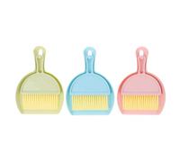 ANDRESLAD Kit de Limpieza para Jaulas de Hámster Mini Escobas y Recogedor 6 Piezas Plástico PP Seguro Colores Verde Rosa y Azul Adecuado para Limpieza de Jaulas de Pequeños Animales