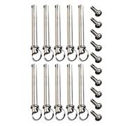 ANDRESLAD Kit Reparación 10 Juegos Remaches y Tuercas Metálicos para Abanicos Plegables 29 Mm, Accesorios Repuesto Eje Ventilador, Pasador Bisagra para Reparación Manual