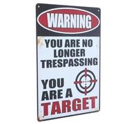 ANDRESLAD Letrero de Metal Retro Divertido Prohibido el Paso 20x30 Cm, Cartel Rústico de Hojalata para Decoración de Pared en Bar, Cafetería, Garaje y Hogar, Arte Vintage para Ambiente