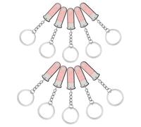 ANDRESLAD Llavero de Tubo de Ensayo Metálico 10 Piezas para Mochila y Bolso, Dijes de Ciencia y Química, Accesorio Educativo para Profesores y Amantes del Laboratorio