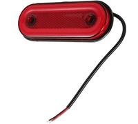ANDRESLAD Luces LED de Posición Lateral Rojas para Camiones y Remolques 12v/24v Barra de Luz Ovalada de PC y ABS Señalización para Vehículos Pesados y Caravanas