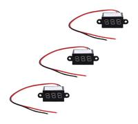 ANDRESLAD Mini Voltímetro Digital de Cc 028 Pulgadas Dos Hilos 30-30 V Resistente al Agua 3 Unidades Verdes Comprobador de Voltaje para Medición Precisa y Uso Industrial