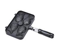 ANDRESLAD Molde para Gofres con Forma de Pez Sartén Antiadherente de Aluminio Ligero con Cavidades Fácil Desmoldeo para Repostería Japonesa Taiyaki para Cocina Casera y Postres Creativos