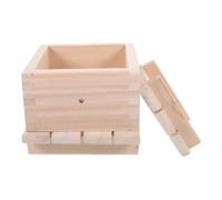 ANDRESLAD Molde Prensador de Tofu de Madera para Cocina Casera, sin Barra de Presión, Capacidad 2-3 Libras, Herramienta Manual para Hacer Tofu Fresco y Saludable