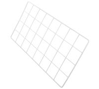 ANDRESLAD Panel de Rejilla Metálica para Pared 40X20 CM Organizador de Fotos y Decoración de Pared Cuadrícula de Alambre Gris Claro para Colgar Marcos y Postales Accesorio DIY para Salón
