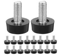 ANDRESLAD Patas de Tornillo Ajustables para Muebles 6X20X15 MM Niveladores Cabeza de Plástico Juego de 40 Piezas Soporte Nivelador para Mesas Sillas y Gabinetes Protectores para Suelo