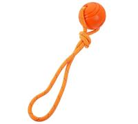 ANDRESLAD Pelota para Perros Naranja Resistente para Masticar, Juguete Portátil Interactivo para Cachorros, Juguete Doméstico para Morder y Limpieza Dental, Adecuado para Entretenimiento