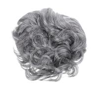 ANDRESLAD Peluca Corta Rizada Blanca para Mujer Mayor Peluca de Carnaval y Halloween Postizo Ligero y Reutilizable para Disfraz de Abuela y Cosplay Realista