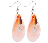 ANDRESLAD Pendientes de Moda en Forma de Caracola Colgantes Vintage para Mujer, Gota Delicada de Concha Natural, Estilo Playa, Accesorios de Verano, Diseño Sencillo y Ligero