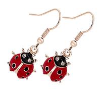 ANDRESLAD Pendientes de Mujer con Colgante de Mariquita Gancho Diseño Atractivo y Elegante para Niñas y Adolescentes Joyería Ligera para Fiestas y Uso Diario