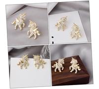 ANDRESLAD Pendientes de Unicornio Chapados con Rhinestones Diseño Único y Elegante Joyería para Orejas Femenina Accesorios para Fiestas y Uso Diario Cómodos y Duraderos para Mujer y Niña