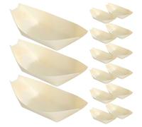 ANDRESLAD Platos de Sushi de Madera Desechables en Forma de Barco 135 CM 250 Unidades Bandejas para Servir Aperitivos Sashimi y Postres Utensilios para Catering y Comida para Llevar