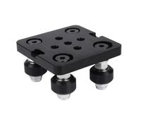 ANDRESLAD Polea de Perfil de Aluminio Negro para Impresoras 3D Placa de Pórtico en Ranura en V 2040 Mini Polea de Cinco Ruedas Accesorios para Cnc y Bricolaje