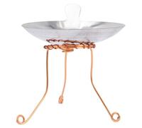 ANDRESLAD Portalámparas de Ghee Pequeño y Compacto Bandeja para Lámpara de Queroseno, Soporte de Mecha Reutilizable para Lámparas de Aceite en Templos y Decoración del Hogar