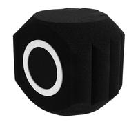 ANDRESLAD Protector de Micrófono Antiviento Espuma Absorbente de Sonido Negro Escudo de Aislamiento Acústico para Estudio Filtro Antipop para Grabación Musical y Podcast Compatible con