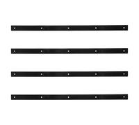 ANDRESLAD Protectores de Rieles para Skate 4 Piezas Rieles de Costillas de Plástico Negro 365 X 18 X 07 CM Absorción de Impactos para Tabla de Patineta Kit de Repuesto para Uso Rampas