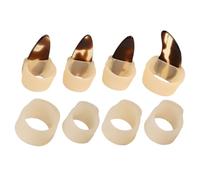 ANDRESLAD Protectores de Uñas de Silicona para Guzheng Ajustables Talla Mediana para 8-16 Años 8 Piezas para Mano Derecha Color Piel 4 Uñas Adicionales Accesorios para Tocar Guzheng