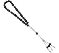 ANDRESLAD Pulsera de Rosario con Cuentas de Ágata Rosario Musulmán de Mano para Oración Exquisito