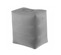 ANDRESLAD Reposapiés Inflable de Viaje Dos Niveles Ajustables, Color Gris, Material Resistente al Desgaste, Cojín Plegable para Avión, Coche y Camping, Almohada Cómoda para Apoyo y Descanso